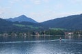 Tegernsee lake and Alp mountains Royalty Free Stock Photo