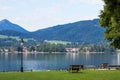 Tegernsee lake and Alp mountains Royalty Free Stock Photo