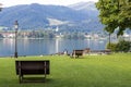 Tegernsee lake and Alp mountains Royalty Free Stock Photo