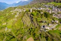 Teglio, Valtellina IT, Aerial view Royalty Free Stock Photo