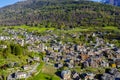 Teglio, Valtellina IT, Aerial view Royalty Free Stock Photo