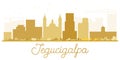 Tegucigalpa City Skyline golden silhouette.