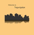 Tegucigalpa, Honduras city silhouette