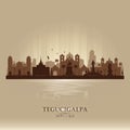 Tegucigalpa Honduras city skyline vector silhouette Royalty Free Stock Photo
