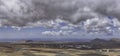 Teguise - panorama - a view from volcano, Lanzarote, Canary Islands Royalty Free Stock Photo