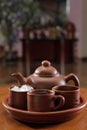 teh poci, indonesian traditional serving tea using pottery