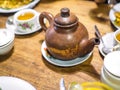 Teh poci is tea that is typically brewed in a clay pot and cup Royalty Free Stock Photo