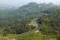 The Tehachapi Train Loop near Tehachapi California is the historic location of the Southern Pacific Railroad where freight trains