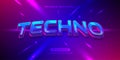 Tehno text effect Royalty Free Stock Photo
