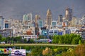 Tehran District 3 and pedestrian overpass Abo Atash Bridge, Iran