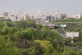 Tehran northern part skyline in spring season, modern architectural buildings