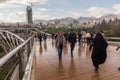 TEHRAN, IRAN - APRIL 14, 2018: View of Tabiat pedestrian bridge in Tehran, Ir