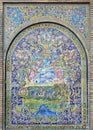 Tehran, Iran, Ceramic tile artwork in Golestan Palace