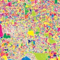 Tehran, Iran, colorful vector map