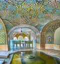 The terrace with fountain in Golestan, Tehran