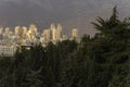 Tehran Northern Part Skyline Behind Trees