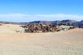 Teide National Park, mountain volcano, magnificent desert landscape near the volcano Teide, Tenerife, Canary Islands Royalty Free Stock Photo