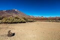 Teide National Park, Tenerife, Canary Islands - colourful soil of the Montana Blanca volcanic ascent trail, leading up to the 3718