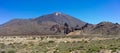 Teide peak and Roques de Garcia viewed from Llano de Ucanca