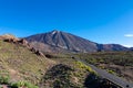 Teide - Scenic mountain road leading to volcano Pico del Teide, Mount El Teide National Park, Tenerife, Canary Islands, Spain, Royalty Free Stock Photo