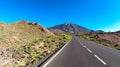 Teide - Scenic mountain road leading to volcano Pico del Teide, Mount El Teide National Park, Tenerife, Canary Islands, Spain, Royalty Free Stock Photo