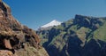 Teide, Tenerife, Canary Islands, Spain. View of the peak of the snowy Mount Teide. Pico del Teide, Tenerife, Canary Royalty Free Stock Photo