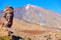 The Teide volcano and The Cinchado rock in Tenerife