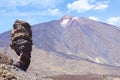 Teide volcano and Finger of God rock, Tenerife, Canary islands, Spain Royalty Free Stock Photo