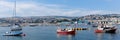 Teign river Teignmouth Devon tourist town with blue sky