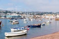 Teign river Teignmouth Devon tourist town with blue sky