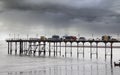 Teignmouth Pier in the rain, Devon, England Royalty Free Stock Photo