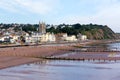 Teignmouth town and beach Devon England