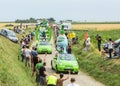 Teisseire Caravan on a Cobblestone Road- Tour de France 2015