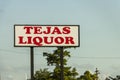 Tejas Liquor Store Sign Royalty Free Stock Photo