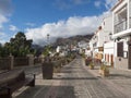 Tejeda, Gran Canaria, Canary Islands, Spain December 15, 2020: Main street in Tejeda Picturesque Canarian village at inland