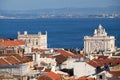 Tejo river as seen from the observation platform of Santa Justa