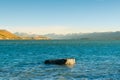 Tekapo water lake with Mt.Cook background Royalty Free Stock Photo