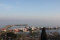 Tekirdag coastal harbor and fishermen