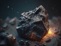 Tektite Meteorite background stone created with Generative AI technology Royalty Free Stock Photo