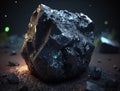Tektite Meteorite background stone created with Generative AI technology Royalty Free Stock Photo