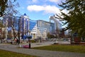 Tekutyevsky Boulevard. View of a modern office building. Tyumen