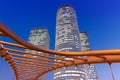 Tel Aviv Azrieli Center skyline Israel twilight night city skyscrapers modern architecture Royalty Free Stock Photo