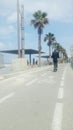 Tel Aviv beach boardwalk bicycle path