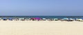 Tel Aviv beach, full of people, Israel