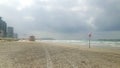 Tel Aviv beach without people