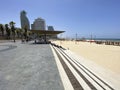 Tel Aviv beach view, beach front, Israel Royalty Free Stock Photo