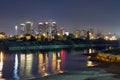 Tel Aviv city at the night Royalty Free Stock Photo