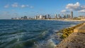 Tel Aviv coastline in a beautiful and sunny afternoon Royalty Free Stock Photo