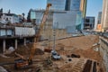 Tel-Aviv - 9 December, 2016: Workers in construction site, Tel A Royalty Free Stock Photo