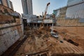 Tel-Aviv - 9 December, 2016: Workers in construction site, Tel A Royalty Free Stock Photo